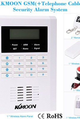 KKmoon-Quattro-4-Bande-GSM-PSTN-Allarme-Senza-Fili-Sistema-Antifurto-per-la-Sicurezza-Domestica-101-Zone-99-Zone-Senza-Fili-e-2-Cablato-Kit-di-Allarme-0