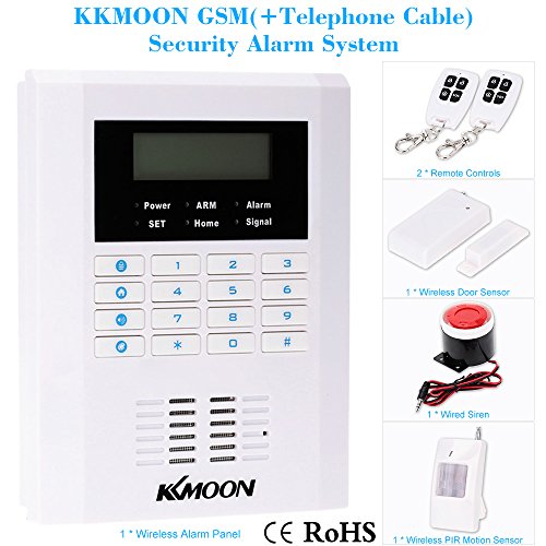 KKmoon-Quattro-4-Bande-GSM-PSTN-Allarme-Senza-Fili-Sistema-Antifurto-per-la-Sicurezza-Domestica-101-Zone-99-Zone-Senza-Fili-e-2-Cablato-Kit-di-Allarme-0