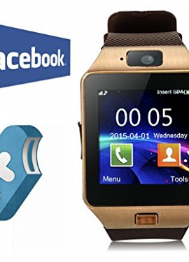 Vosmep-DZ09-2015-Hot-Smart-Watch-Orologio-da-Polso-Intelligente-supporto-Facebook-Twitter-con-Bluetooth-30-NFC-e-Telecamera-Touchscreen-per-AppleiOS-Samsung-Android-HTC-Supporta-Orologio-Smartphone-Sp-0